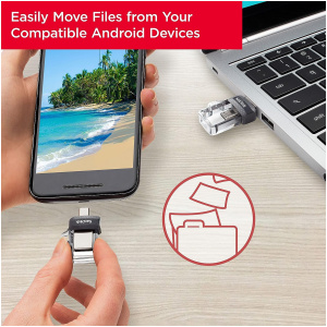 SanDisk Ultra Dual Drive m3.0 256GB 130MB/s - Image 3