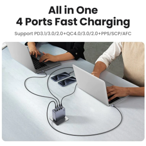 Ugreen Nexode Pro 160W 4-Portni GaN USB polnilec s priloženim 1,5M 240W USB-C polnilnim kablom - Image 4