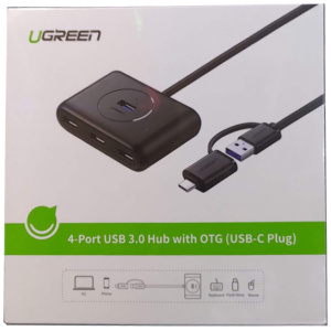 Ugreen USB 3.0 Hub z USB-C 3.1 OTG adapterjem 1M - box - Image 4