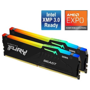 Kingston Fury Beast RGB 32GB Kit (2x16GB) DDR5-6000 DIMM PC5-48000 CL36