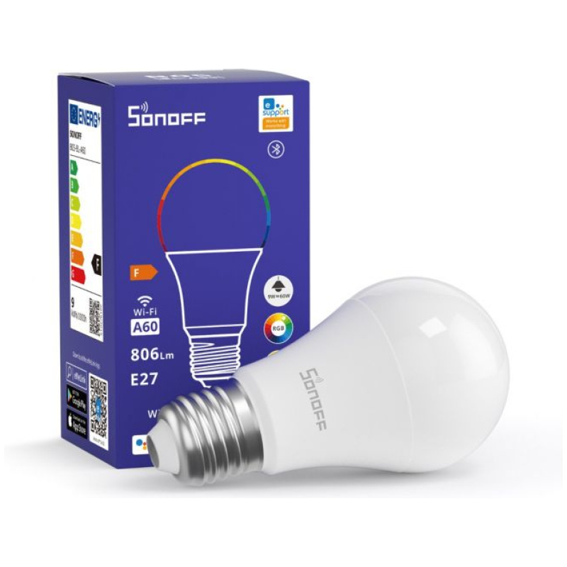 SONOFF Wi-Fi/Bluetooth pametna LED sijalka E27 9W RGB