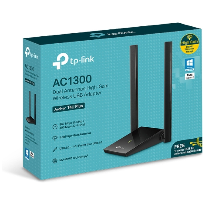 TP-LINK Archer T4U PLUS 1300Mbps Dual Band brezžična USB mrežna kartica