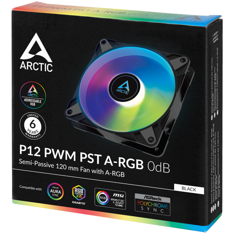 ARCTIC P12 PWM PST A-RGB 120mm 4-pin ventilator