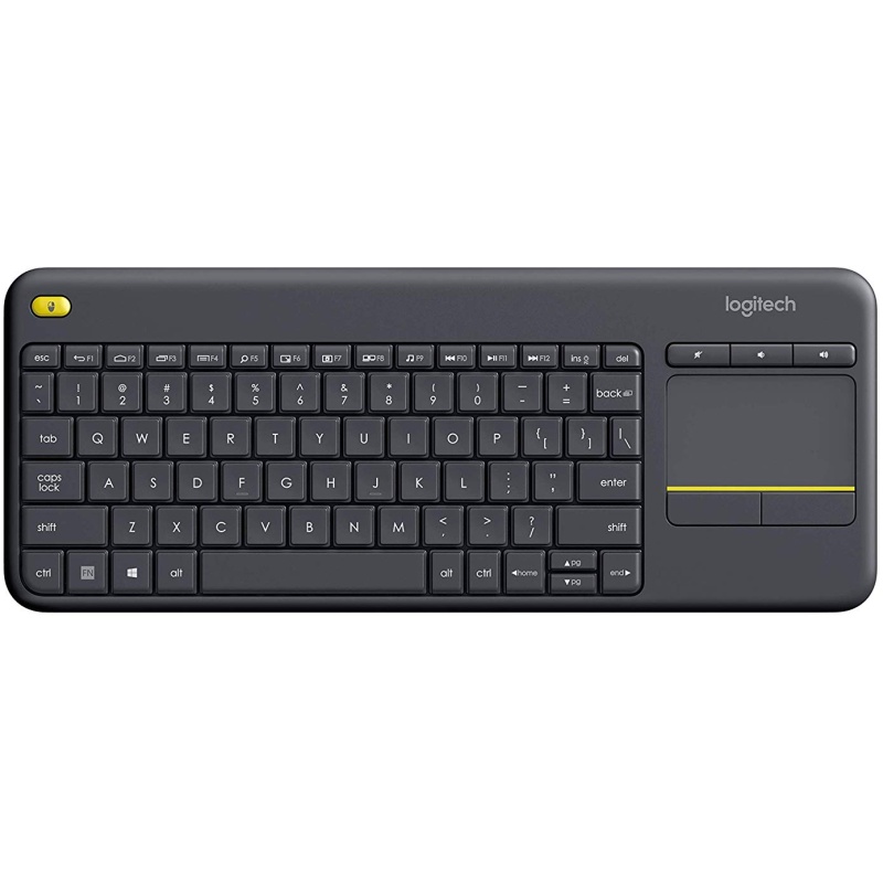 Brezžična tipkovnica Logitech K400 Plus Wireless Touch črna (Unifying