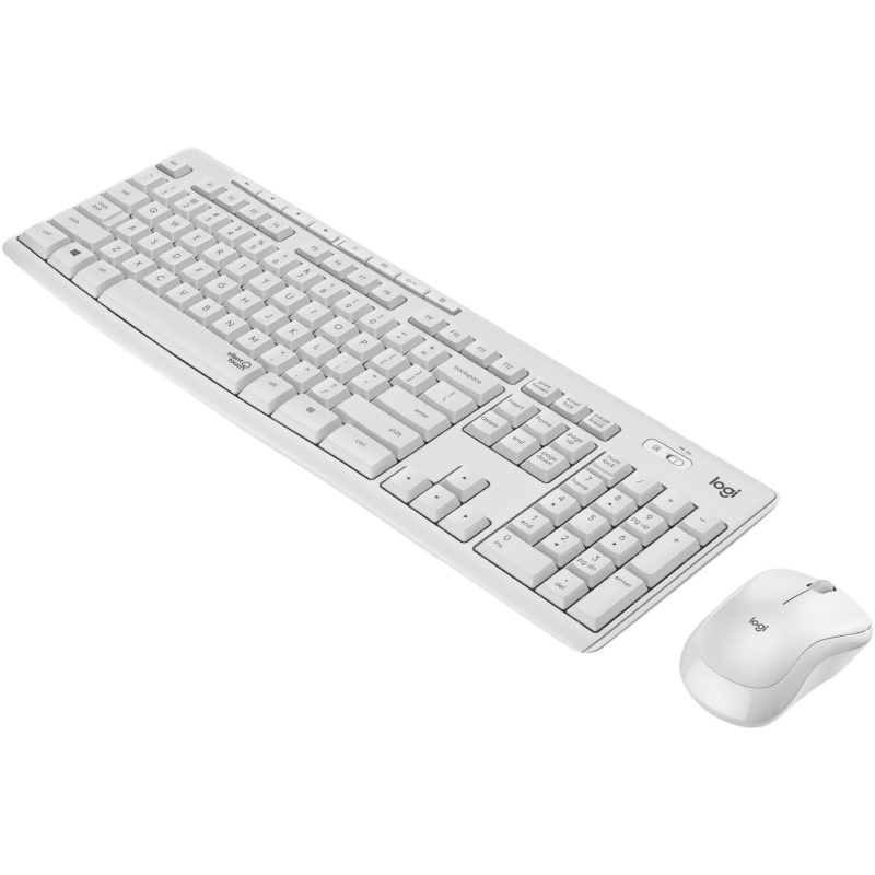 Logitech tipkovnica +miška brezžična Desktop MK295 SLO - bela barva SLO