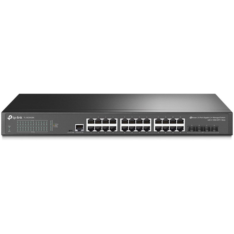 TP-LINK JetStream TL_SG3428X 24-Port Gigabit L2+ Switch × 4 10GE SFP+ slot