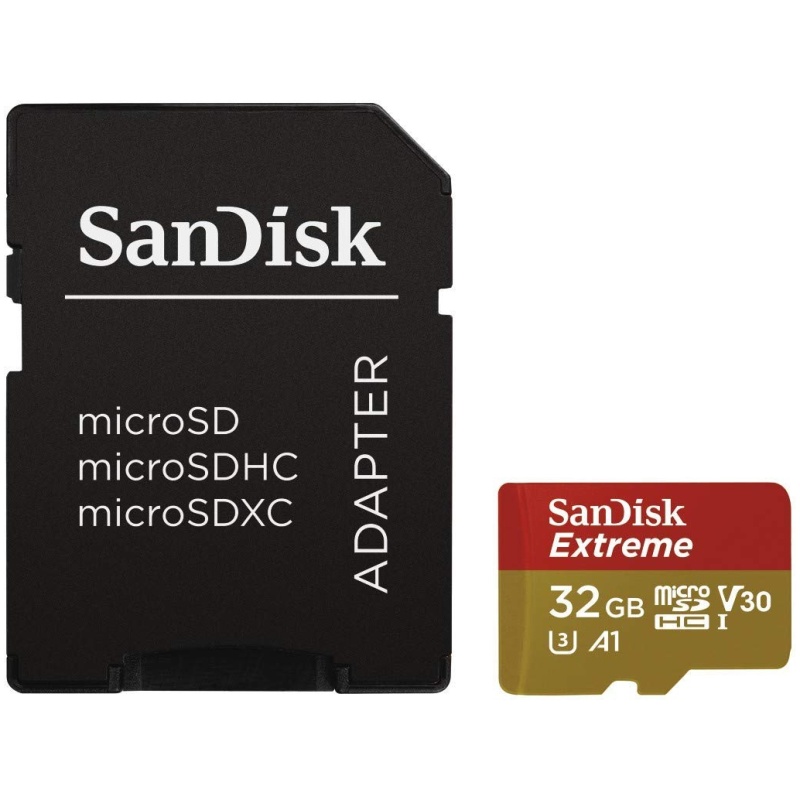 SanDisk 32GB Extreme Micro SDHC A1 CL10 V30 UHS-I U3 100MB/s Mobile spominska kartica + adapter