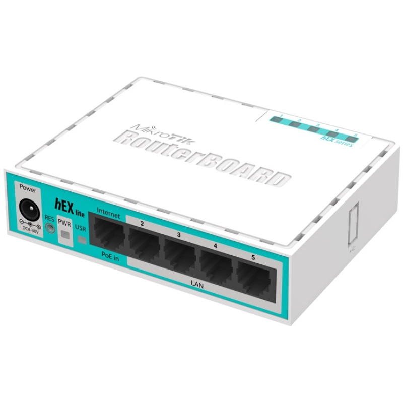 MikroTik hEX lite usmerjevalnik (RB750r2)