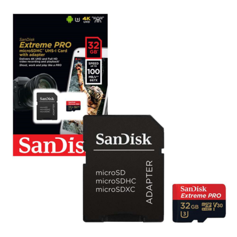 SanDisk 32GB Extreme Pro Micro SDHC A1 Class10 V30 UHS-I U3 spominska kartica - Image 2