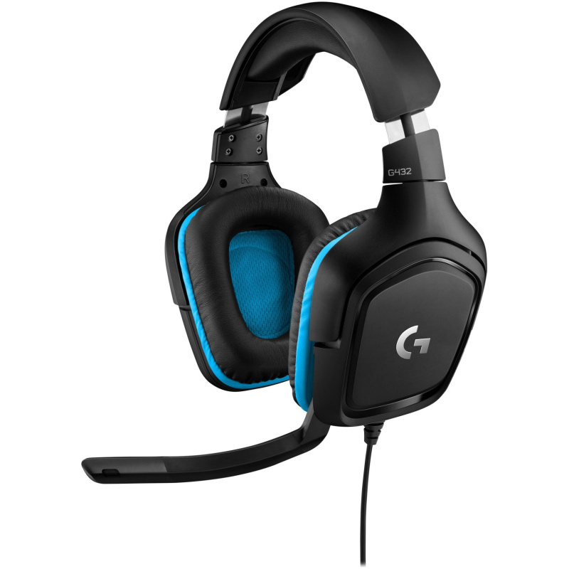 Logitech slušalke gaming USB G432 7.1 Leatherette Modre