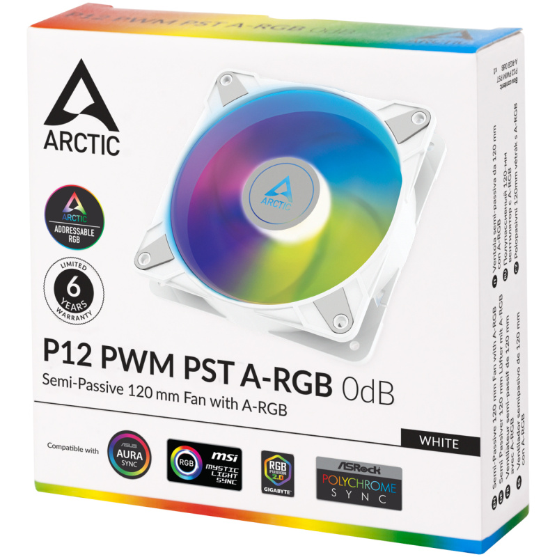 ARCTIC P12 PWM PST A-RGB 120mm 4-pin ventilator