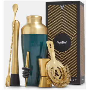 VONSHEF Parisian Green & Gold koktajl set 6 kosov 1000445