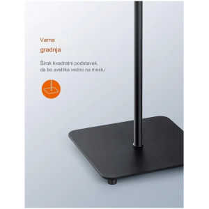 TaoTronics LED kovinska talna svetilka 72, visoka 176cm - DL072 črna - Image 3