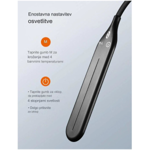 TaoTronics LED kovinska talna svetilka 72, visoka 176cm - DL072 črna - Image 4
