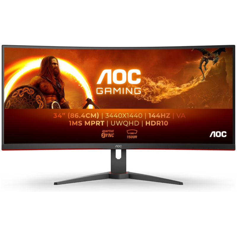 AOC CU34G2XE 34'' UltraWide 144Hz ukrivljen gaming monitor