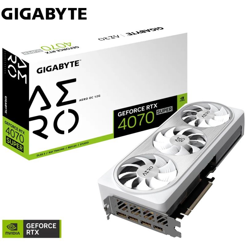 Grafična kartica GIGABYTE GeForce RTX 4070 SUPER AERO OC 12G