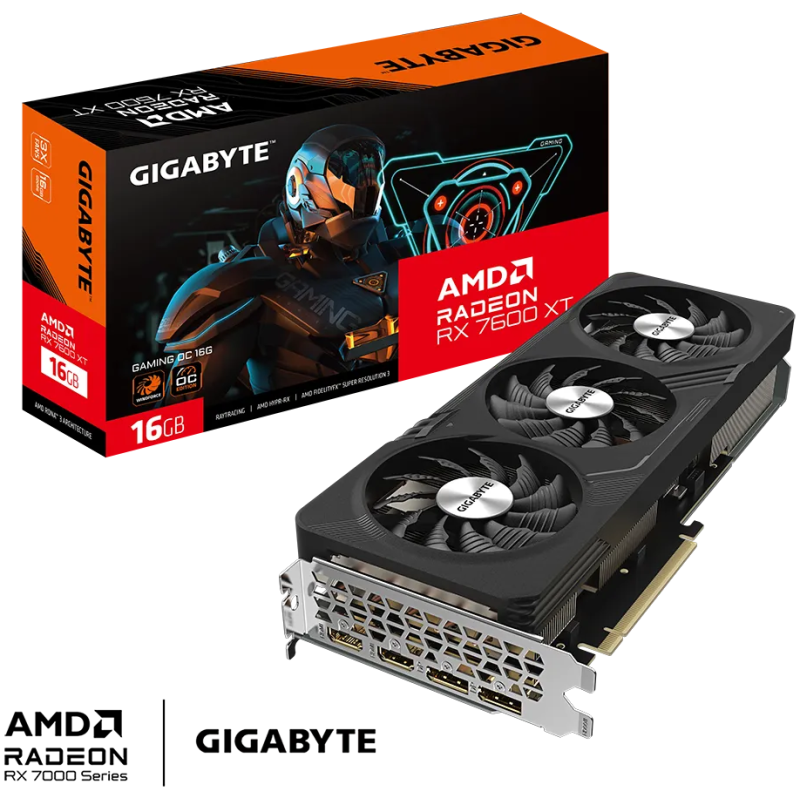 Grafična kartica GIGABYTE Radeon RX 7600 XT GAMING OC 16G