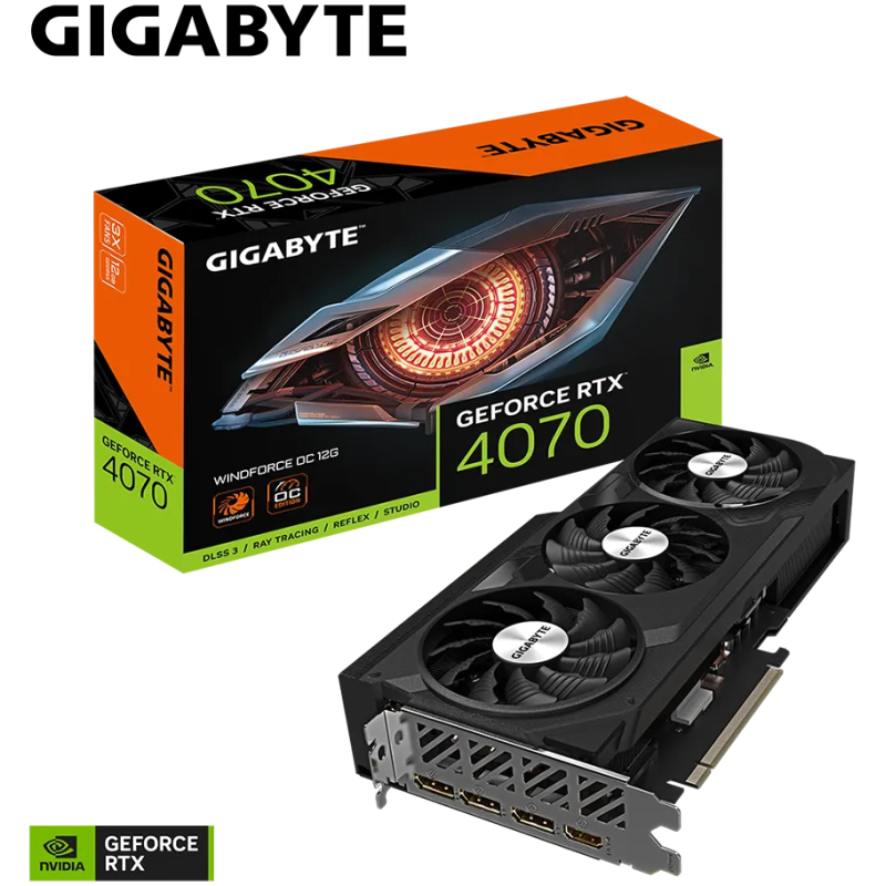 Grafična kartica GIGABYTE GeForce RTX 4070 WINDFORCE OC 12G