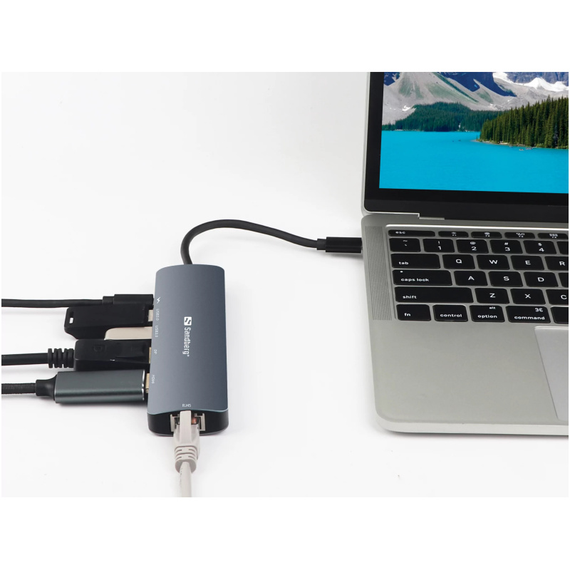 Sandberg USB-C 8K Display Dock priklopna postaja - Image 3