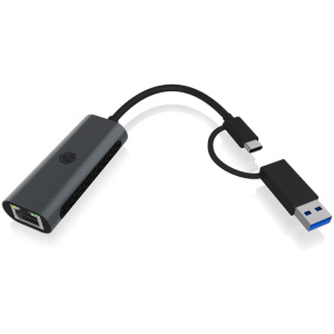 Icybox IB-LAN301-C3 USB-A in USB-C mrežna kartica/adapter na 2.5 Gbit Ethernet