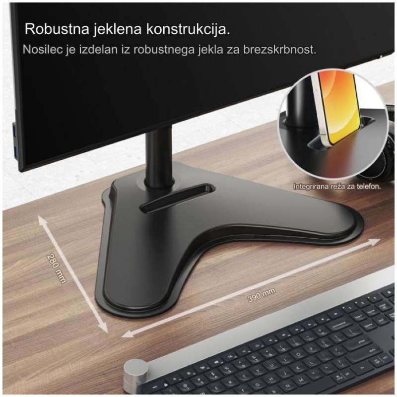 VonHaus enojni namizni nosilec - Image 4