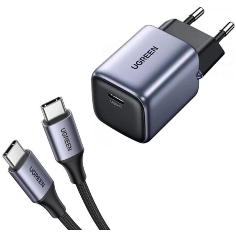 Ugreen Nexode 30W USB C Polnilnik GaN II s priloženim USB-C 60W 1M kablom - Image 2