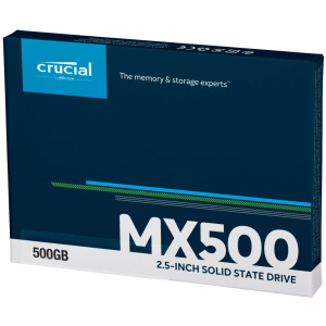 Crucial MX500 500GB SATA 2.5 7mm (z 9.5mm adapter) Internal SSD - Image 2