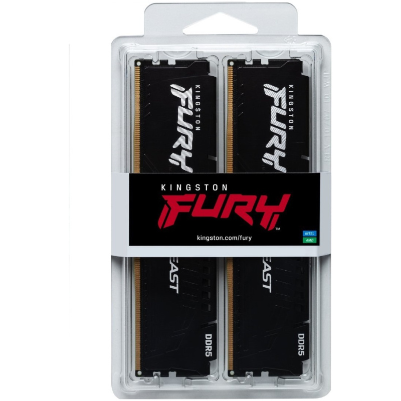 Kingston Fury Beast 64GB Kit (2x32GB) DDR5-5200 DIMM CL40, 1.25V - Image 3