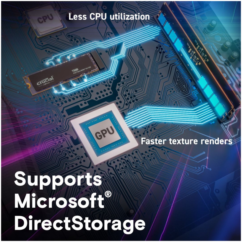 Crucial T500 500GB PCIe Gen4 NVMe M.2 SSD - Image 4