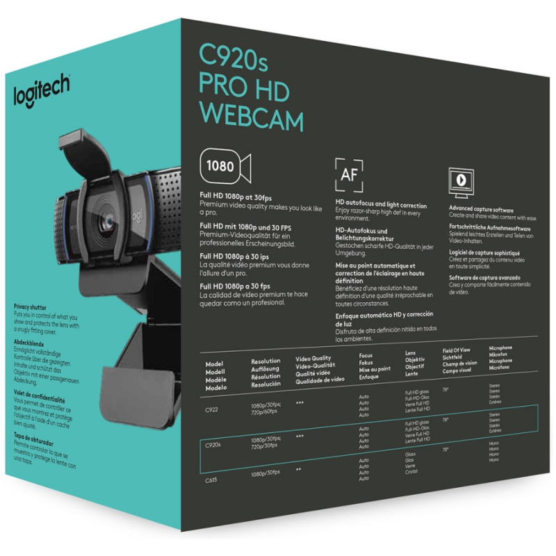 Logitech Spletna kamera C920s HD PRO, USB - Image 3