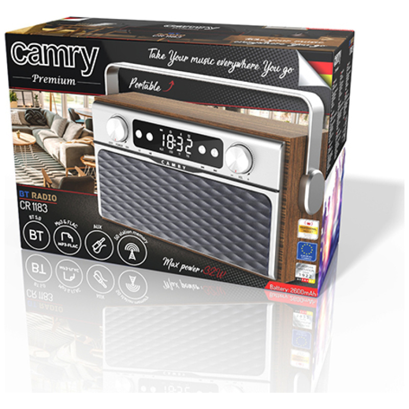 Camry radio in predvajalnik Bluetooth 5.0/FM/USB/AUX/SD - Image 3