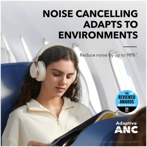Anker Soundcore Space One naglavne Bluetooth slušalke, krem - Image 3