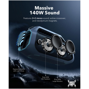 Anker Soundcore BOOM 2 Plus prenosni Bluetooth zvočnik, moder - Image 3