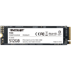 Patriot P300 512GB M.2 NVMe SSD PCIe Gen 3 x4