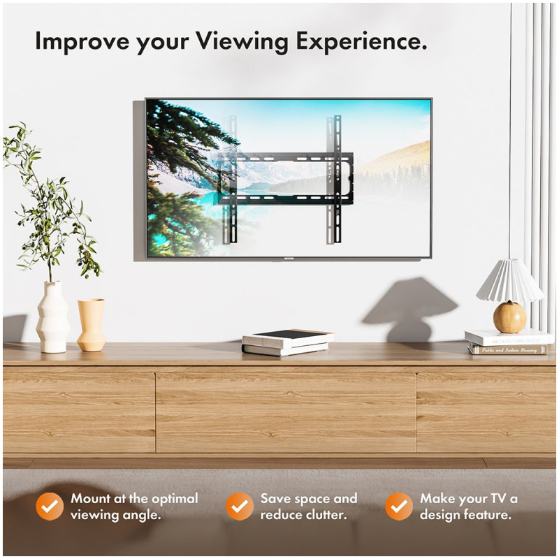 VonHaus 32-55'' fiksen TV stenski nosilec do 35kg - Image 2